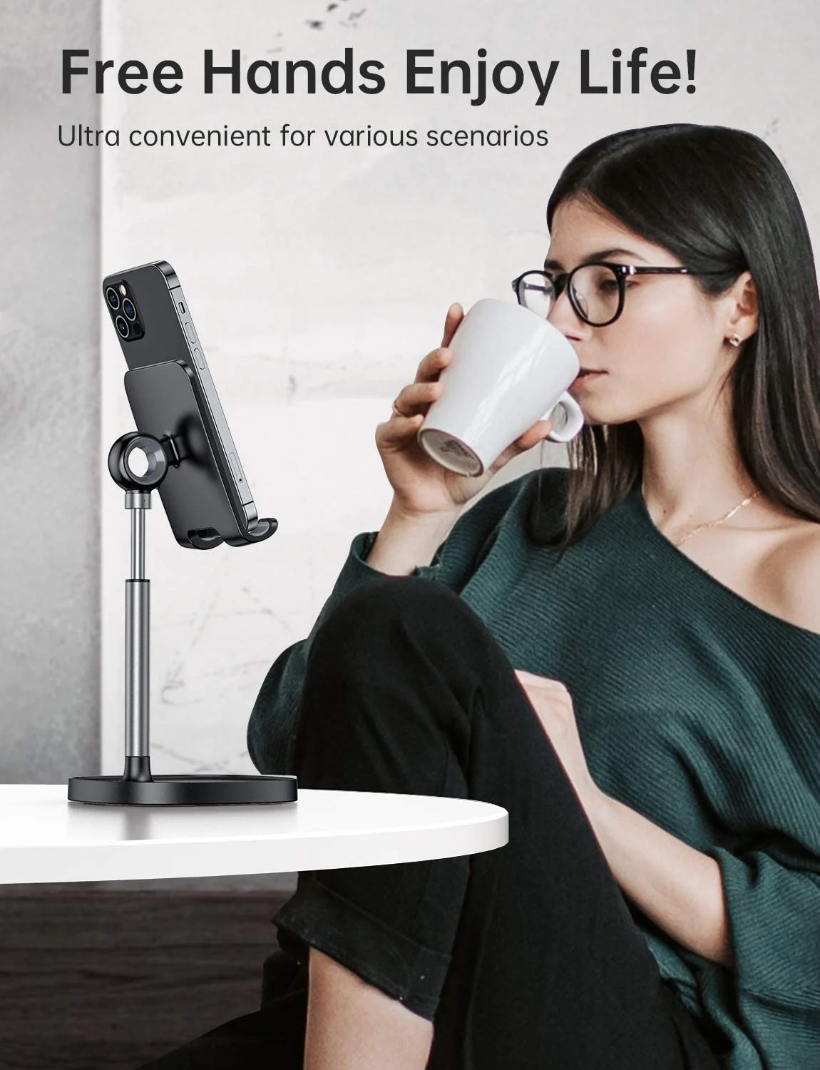 Lisen Adjustable Cell Phone Stand for Desk - Image 7