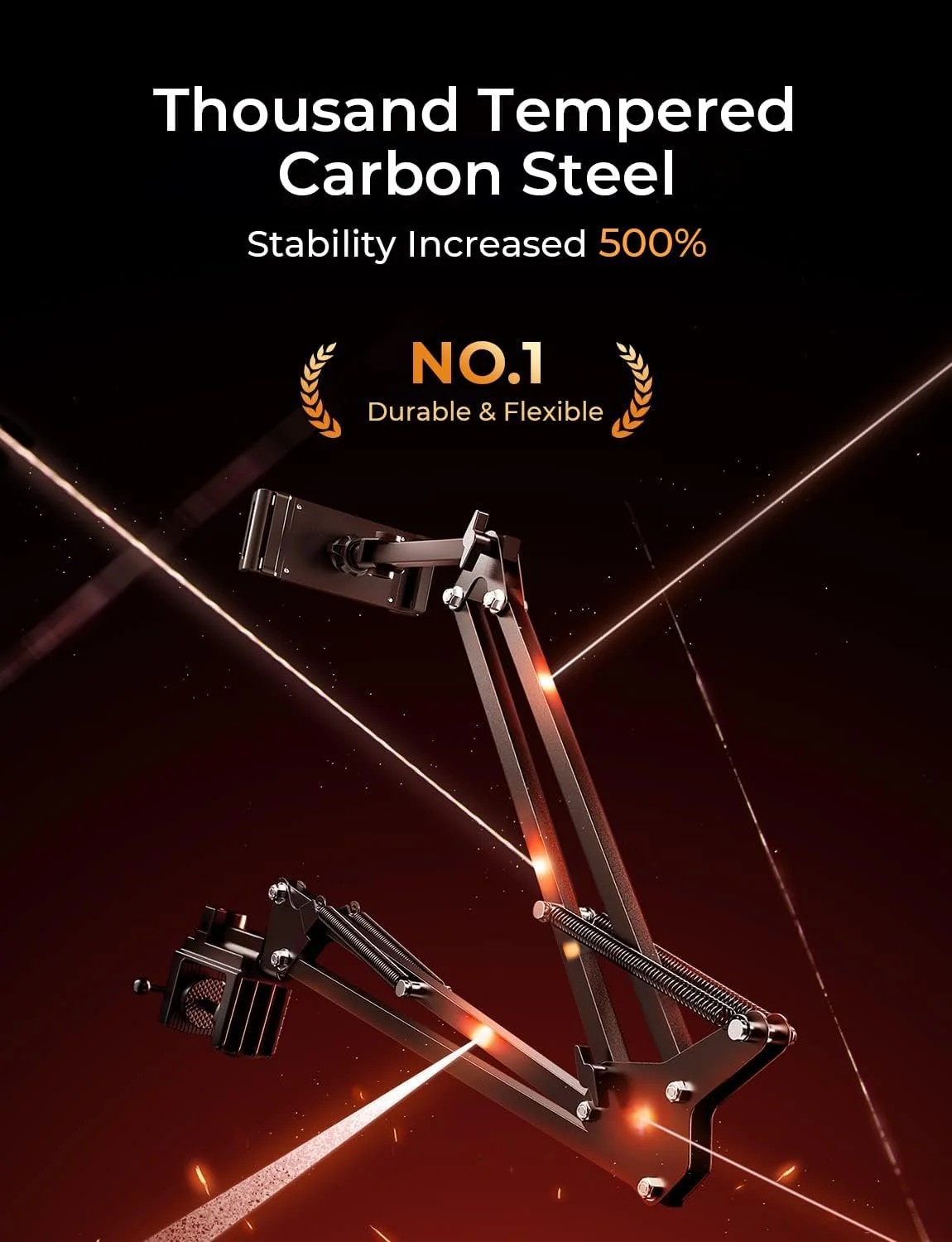 Lisen 2 Clamps Tablet Phone Stand for Desk - Image 9