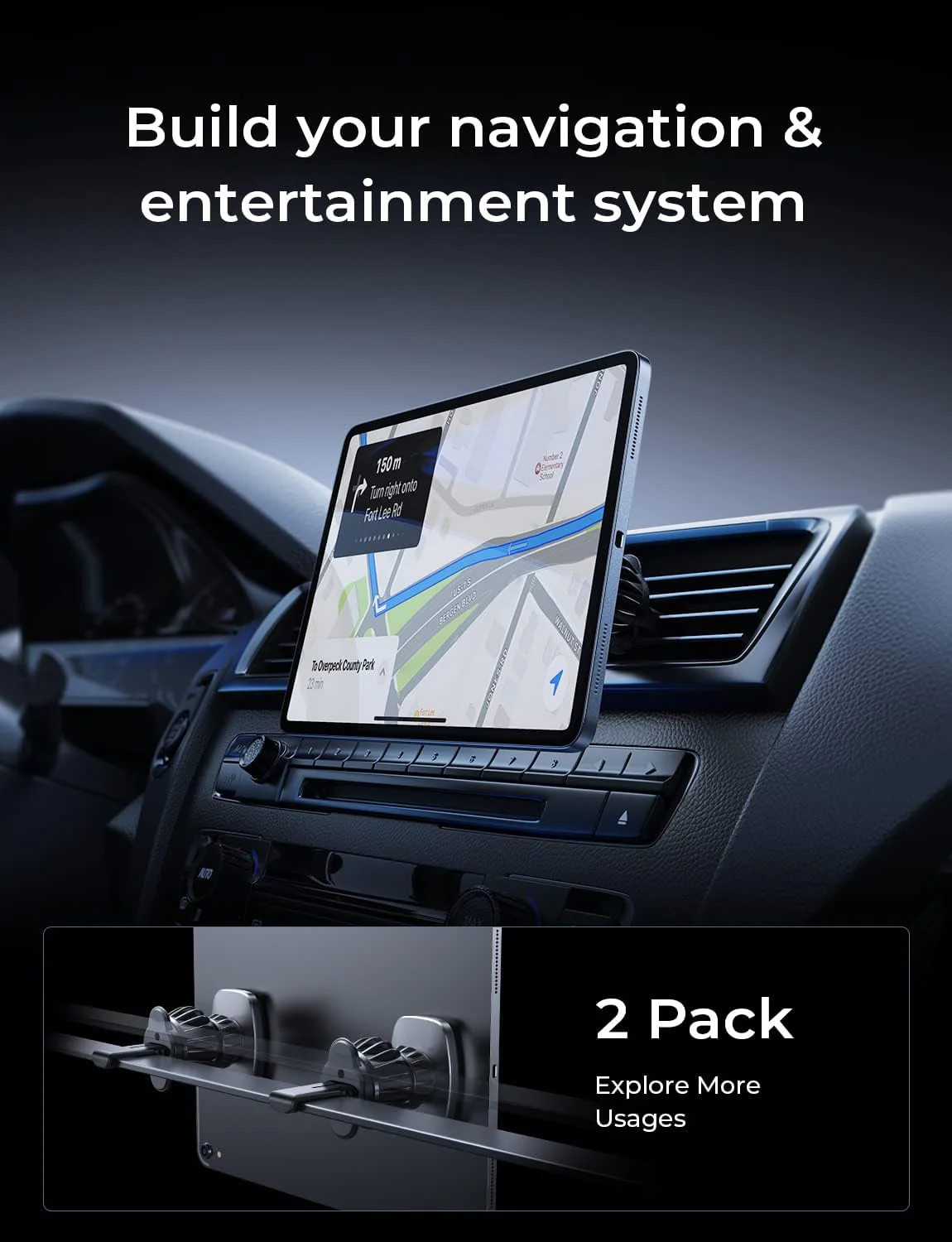 Lisen 2-Pack Magnetic Car Phone Holder - Image 3