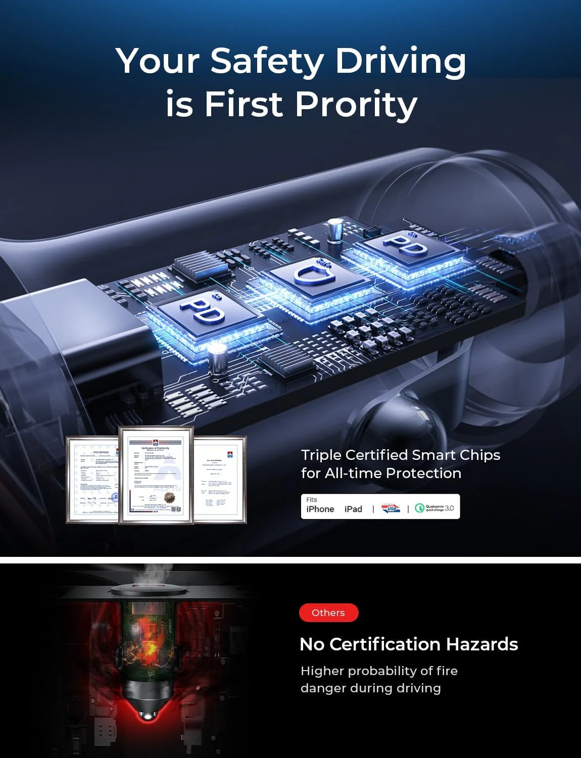 Lisen Dual USB C Car Charger 2-Pack - Image 9