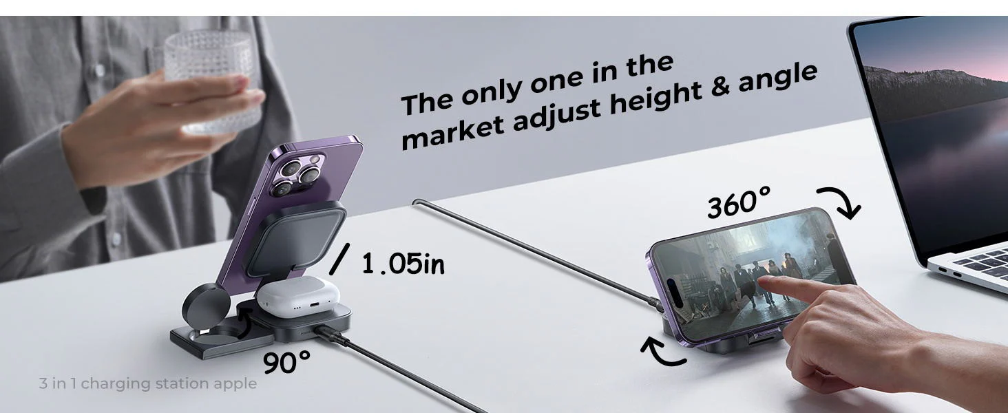 Lisen 3 in 1 Wireless Charging Station - Image 9
