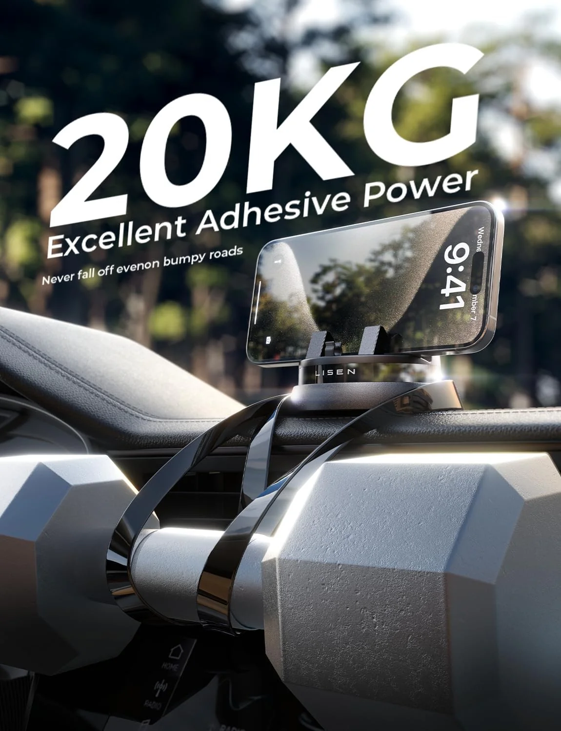 LISEN 360° Rotatable Dashboard Car Phone Holder - Image 4