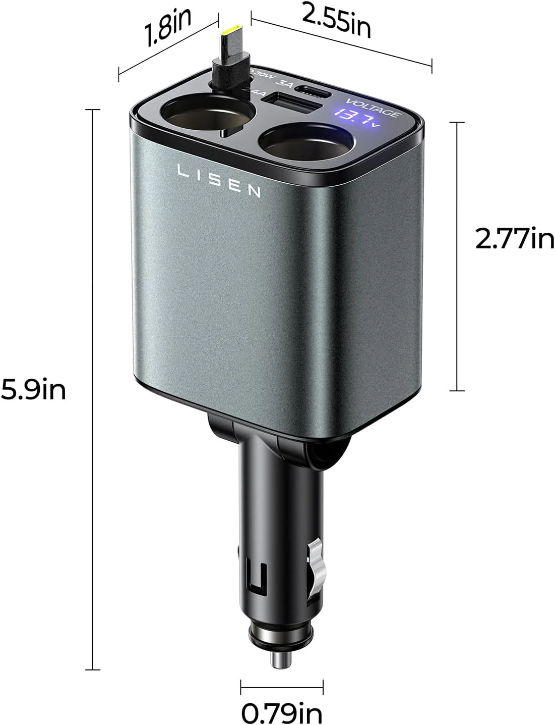 LISEN 5-in-1 Cigarette Lighter Splitter - Image 9