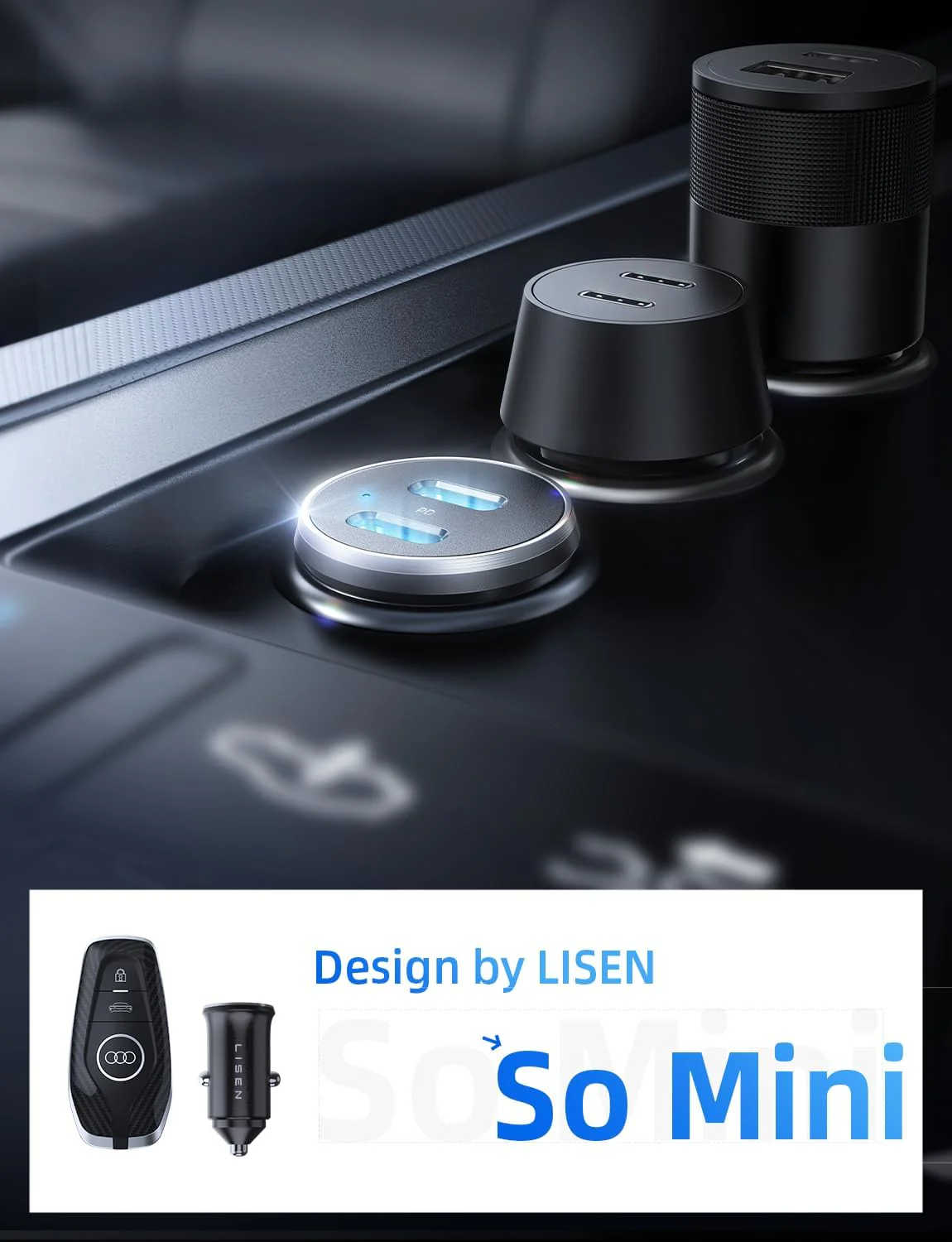 LISEN 90W USB C Car Charger Fast Charging - Image 9