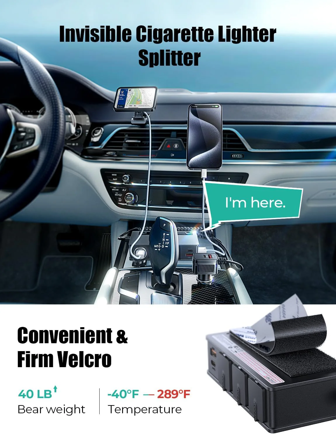 LISEN Cigarette Lighter Splitter Adapter 191W Heavy Duty Truck Car USB Chager Multi Port with PD36W/QC3.0 Charge USB C 12V/24V Independent Switches & Dust Cover & Waterproof for All Car Devices - Image 5