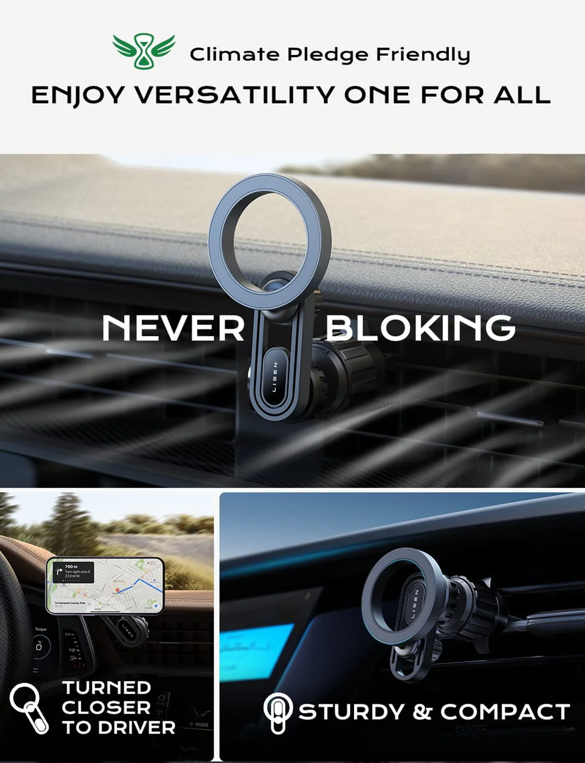 Lisen MagSafe Car Mount for iPhone - Image 3