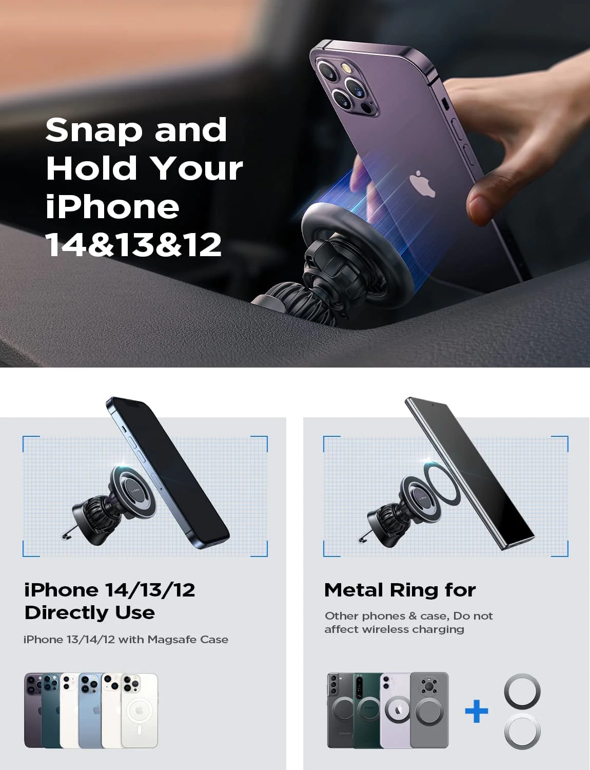 Lisen MagSafe Car Mount for iPhone - Image 5