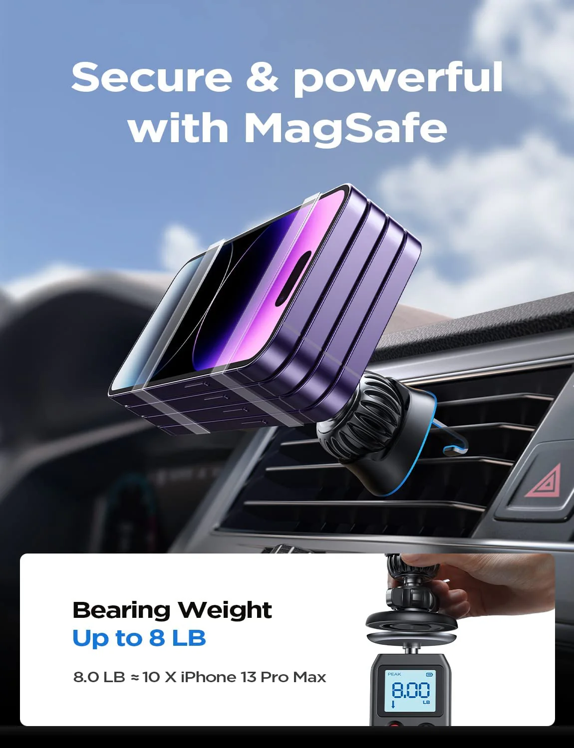 Lisen MagSafe Car Mount for iPhone - Image 6