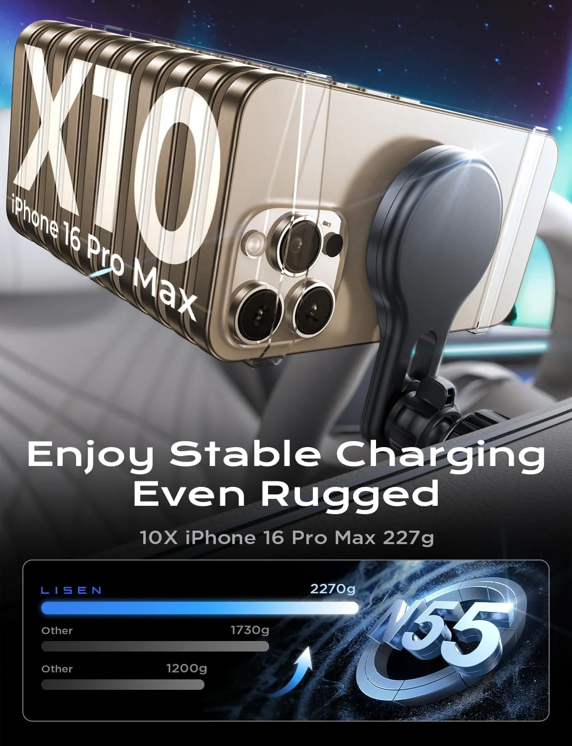 LISEN for MagSafe Car Mount Charger【15W Pro】 - Image 5