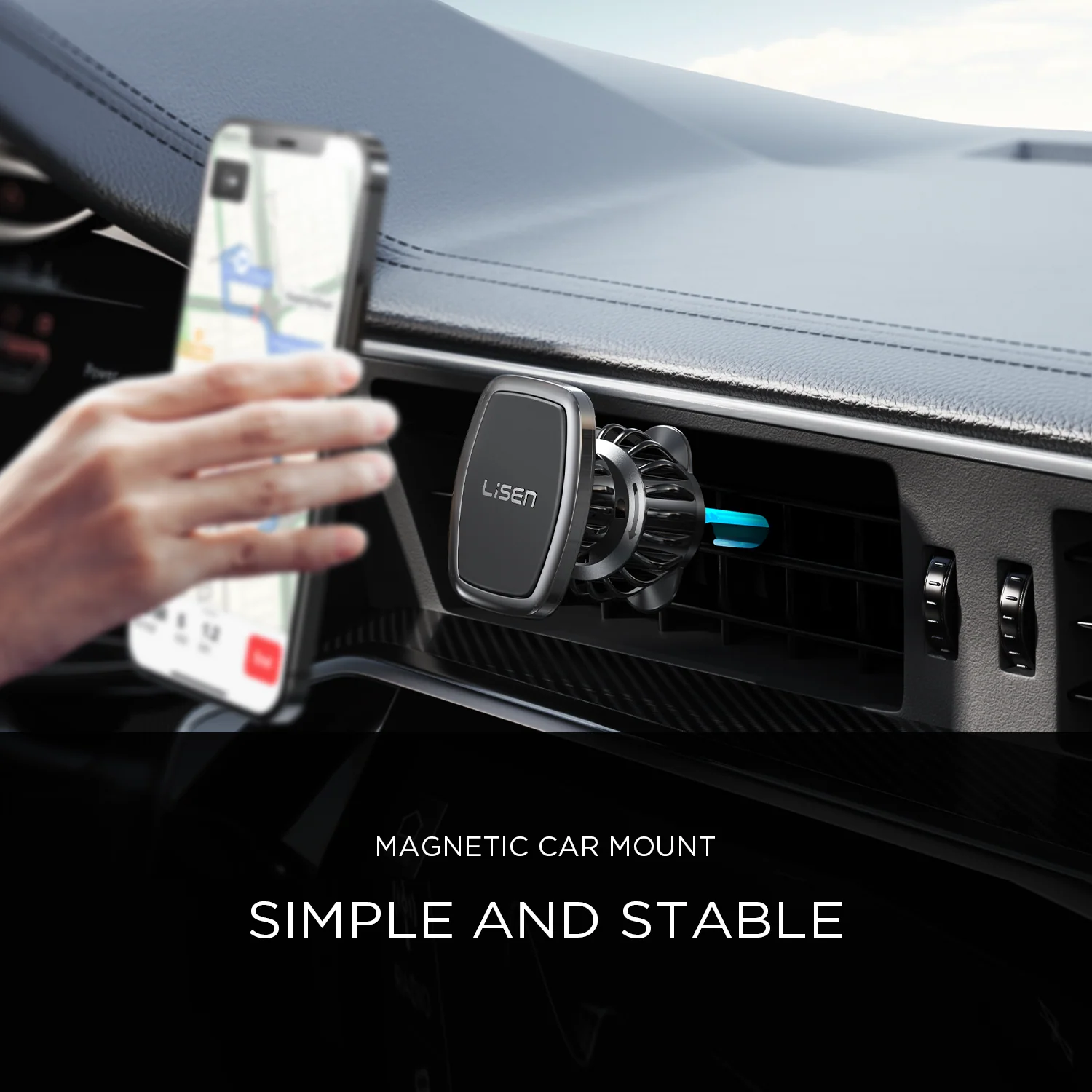 Lisen Magnetic Car Phone Mount - Image 3