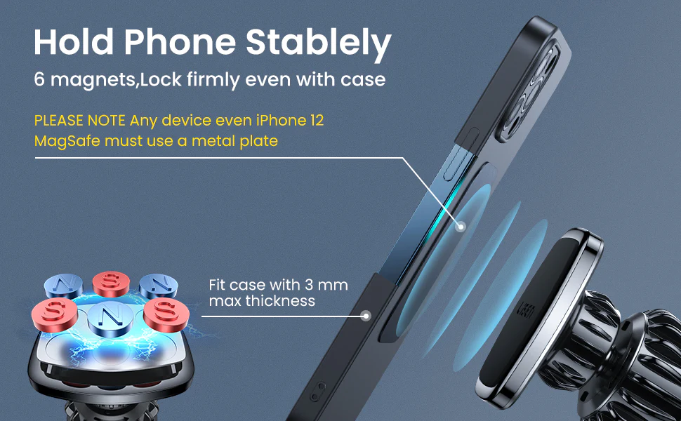 Lisen Magnetic Car Phone Mount - Image 7