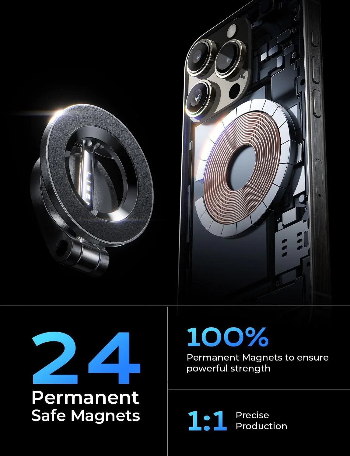 LISEN MagSafe Car Mount [24 Strong Magnet] - Image 3