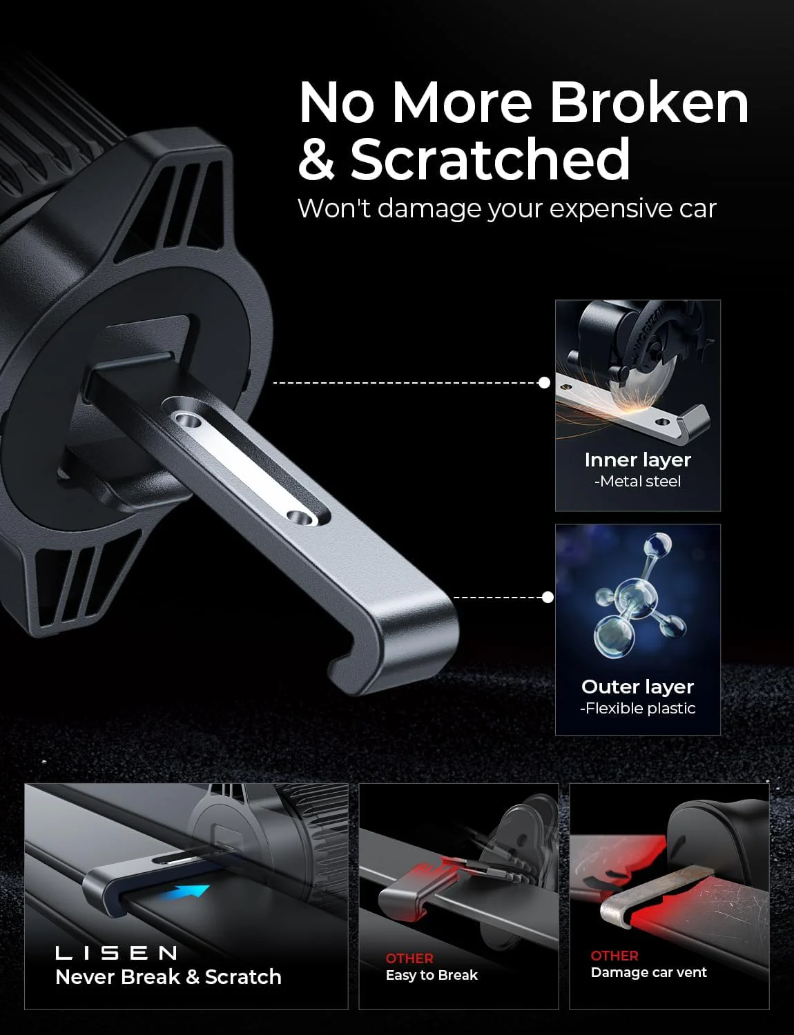 Lisen MagSafe CD Phone Holder for Car Mount - Image 8