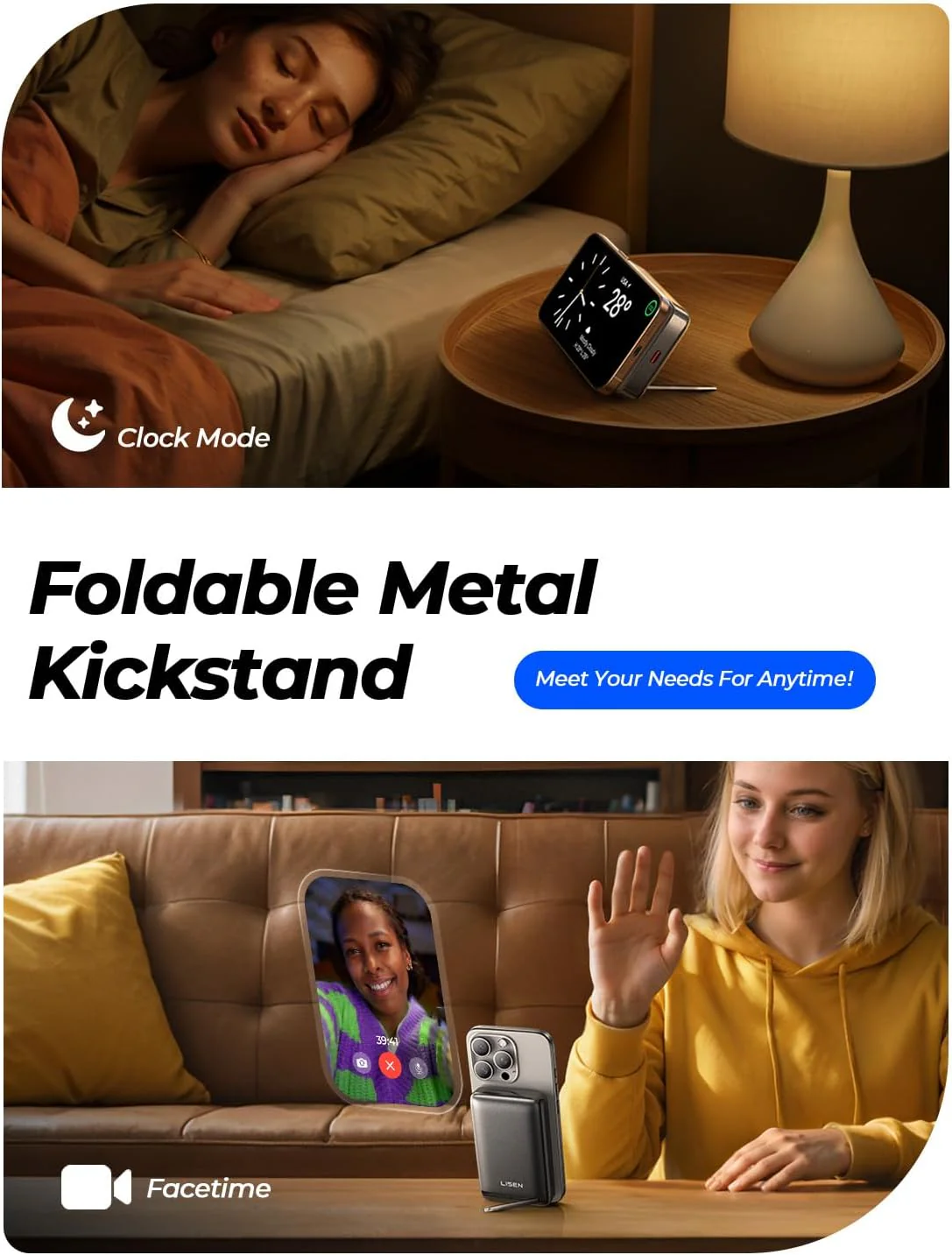 LISEN Qi2 Certified 15W Portable Charger Power Bank - Image 7