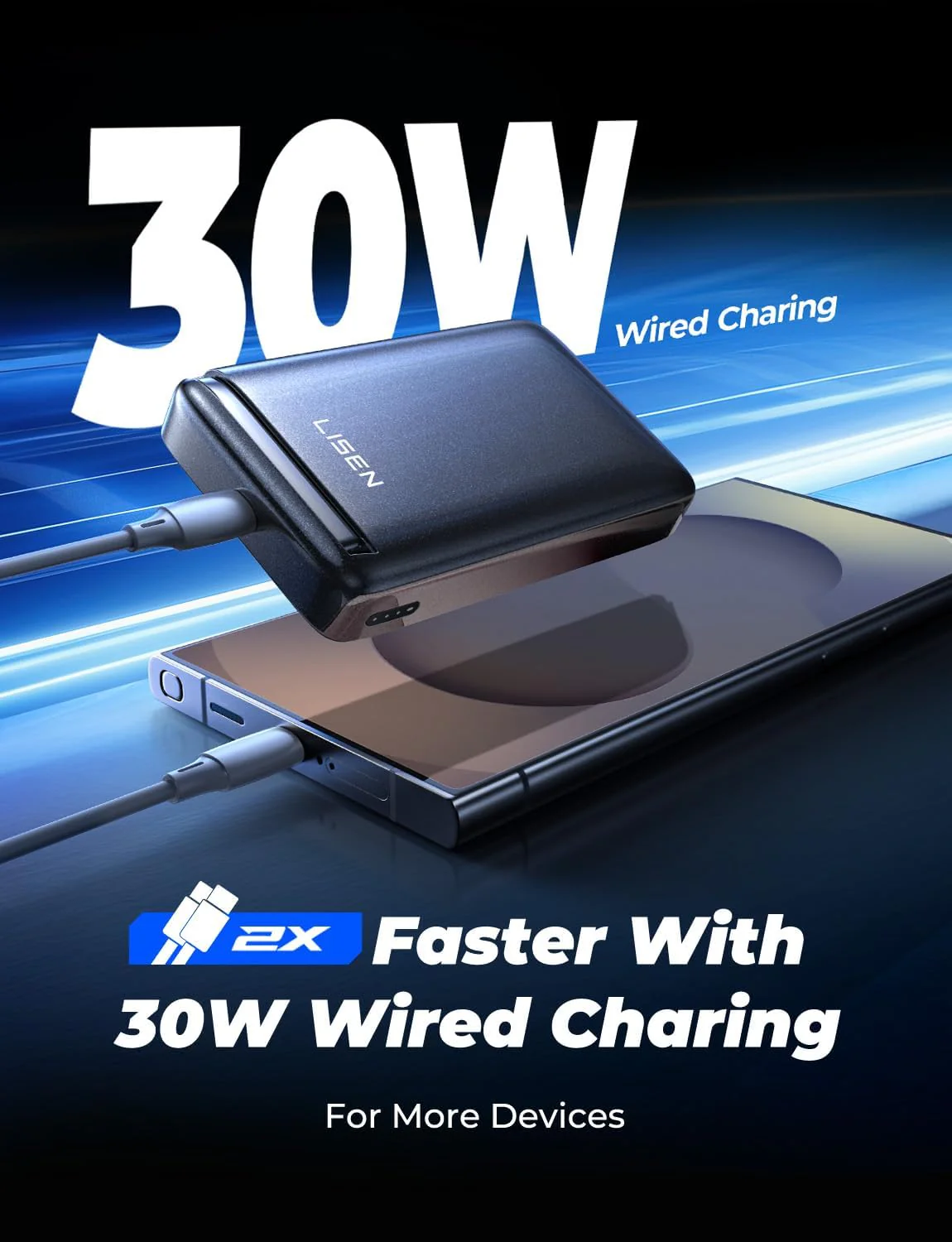 LISEN Qi2 Certified 15W Portable Charger Power Bank - Image 8