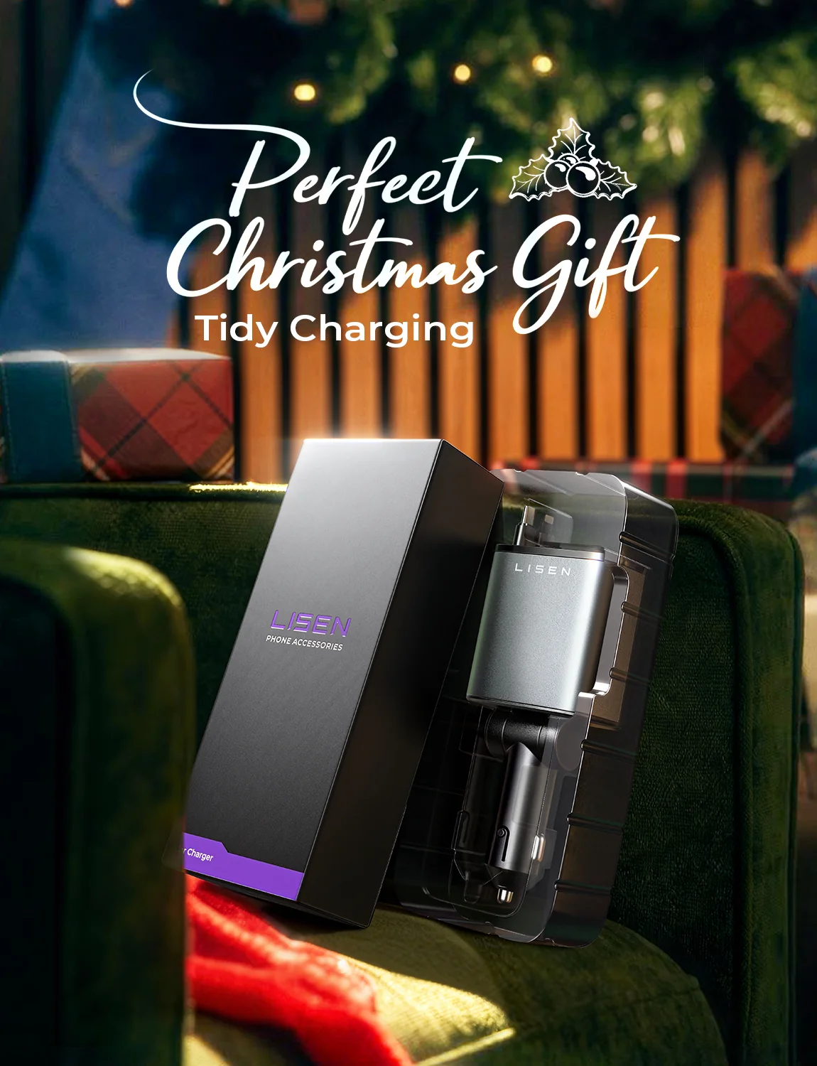 LISEN Retractable Car Charger, for Christmas Day Gifts for Men Women, 69W Cars Adapter USB C Fast Charger for iPhone 17, Car Accessories for Men Women Drivers, for iPhone 17 Pro Max Air 16 15 14 Plus - Image 8