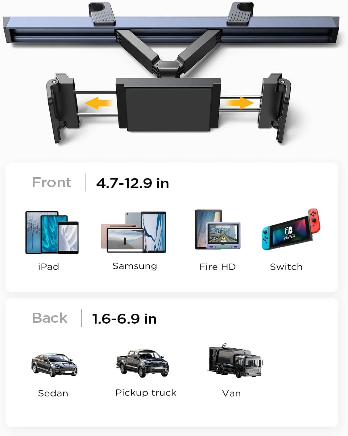 Lisen Tablet Holder for Car Headrest - Image 5