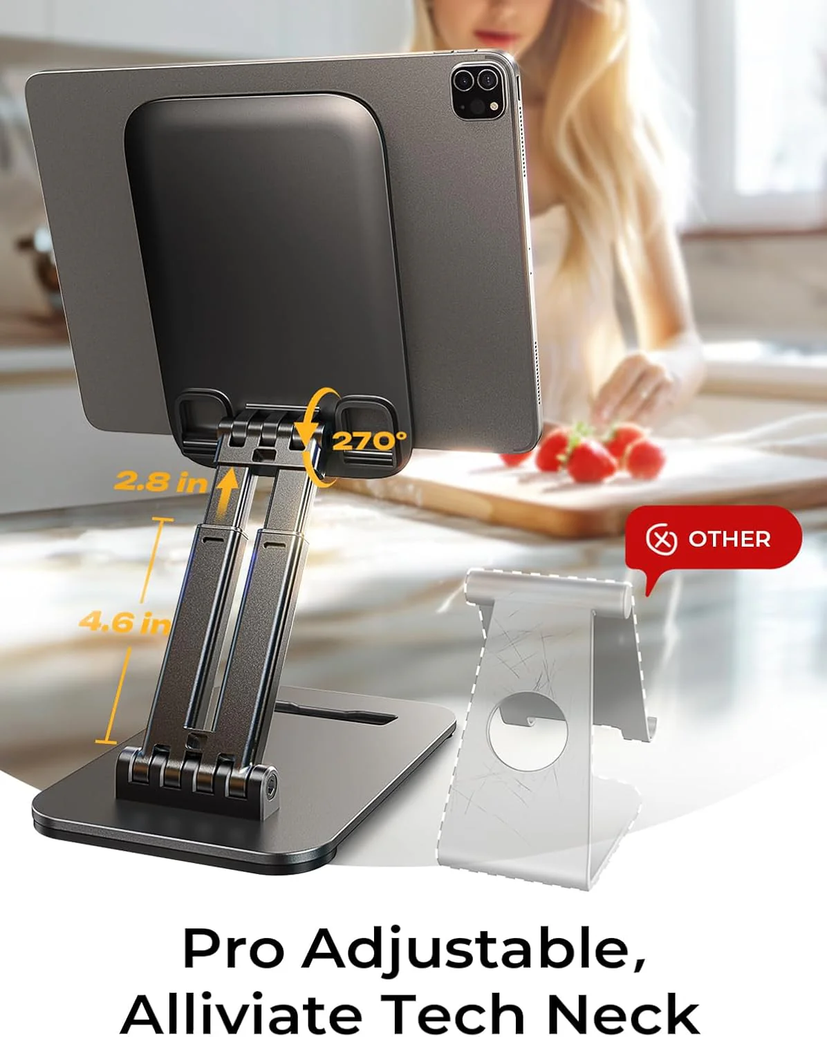 LISEN Tablet Stand for iPad Stand Holder Desk - Image 4