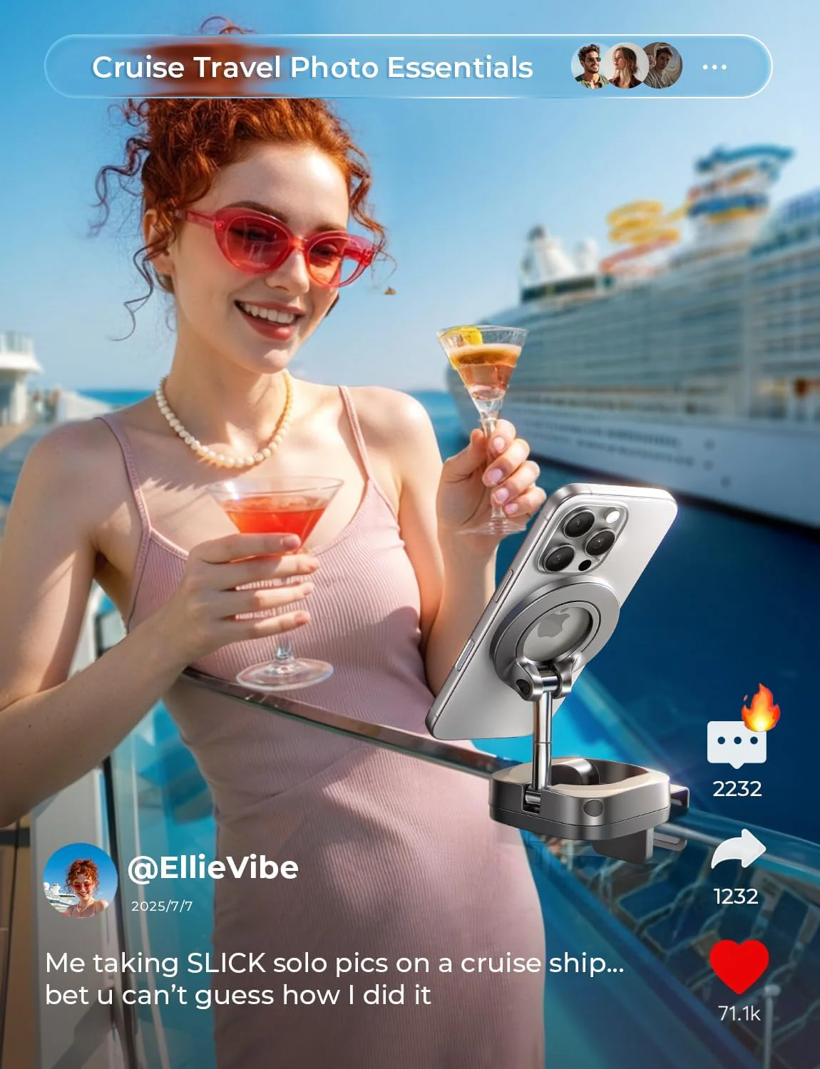 LISEN Universal Flight Airplane Phone Holder Mount for Magsafe - Image 3