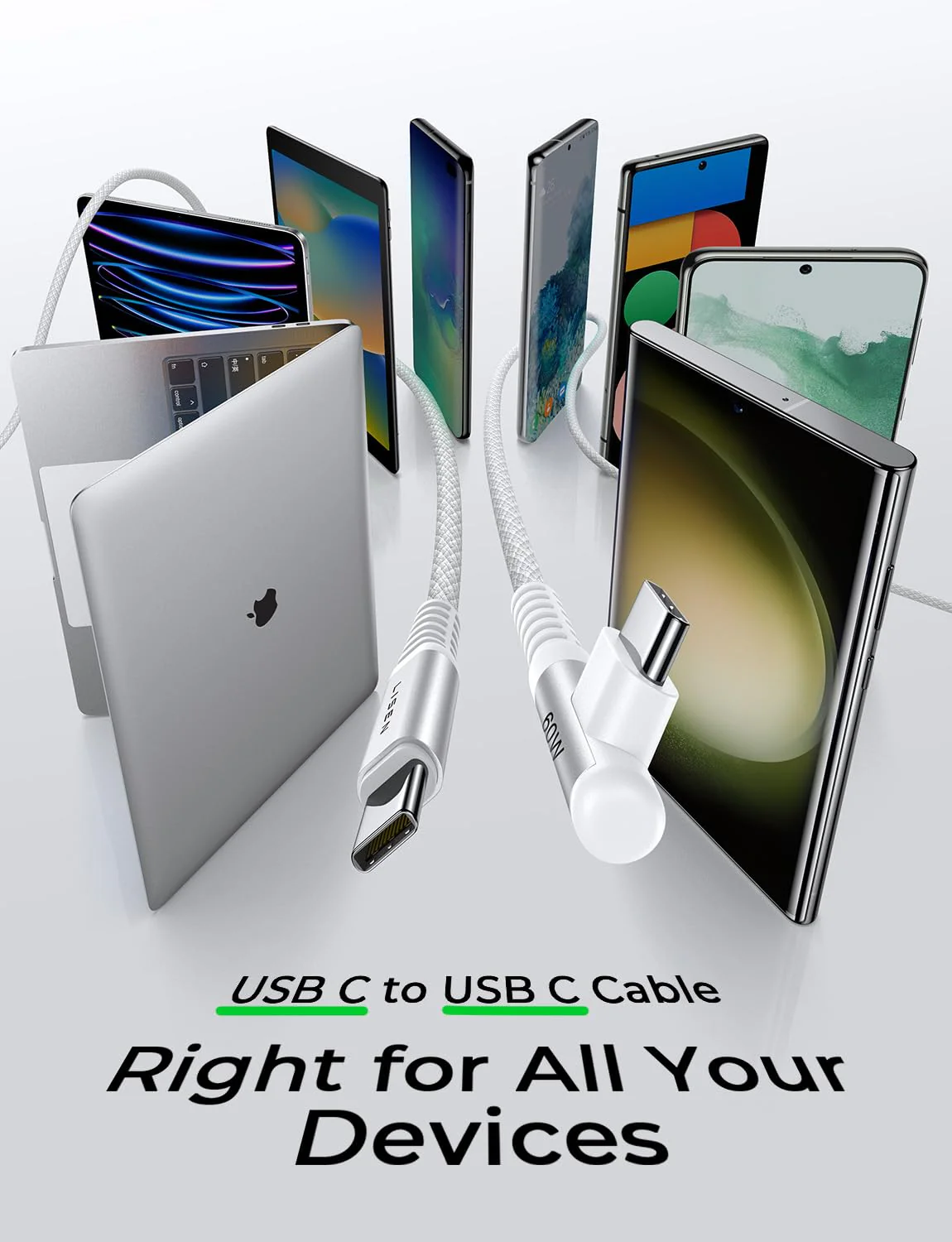 Lisen USB C to C Cable [60W 2-Pack, 6.6FT] - Image 4