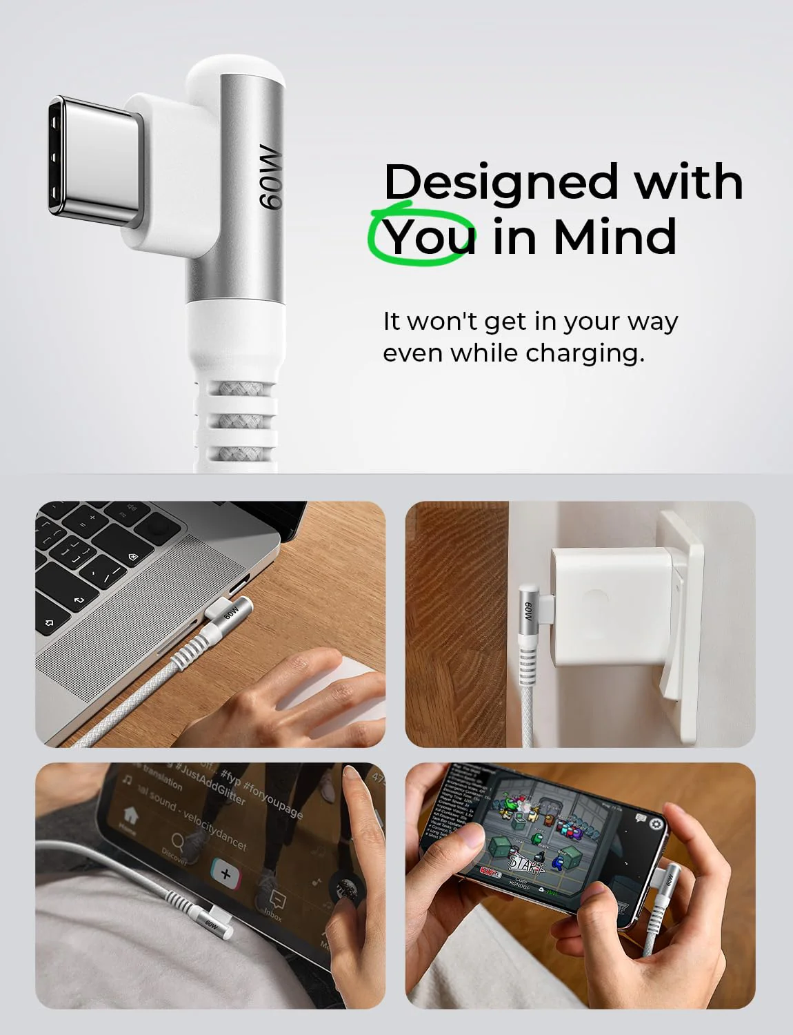 Lisen USB C to C Cable [60W 2-Pack, 6.6FT] - Image 6