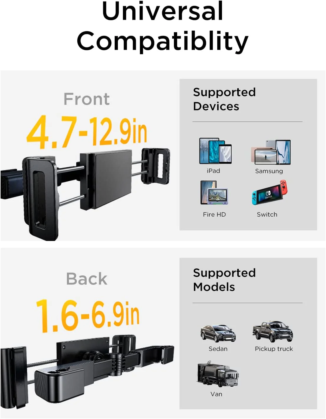 Lisen Tablet Mount Headrest - Image 7